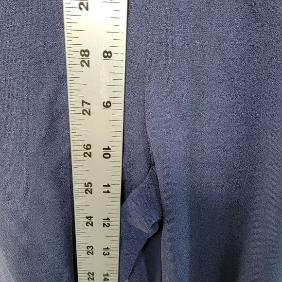 2 Piece Outfit Set Blue Drop Shoulder Open Front Coat & Pants Women's Size L - Picture 10 of 13